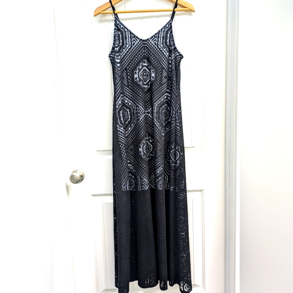 a.n.a Geometric Pattern Maxi Dress NWT